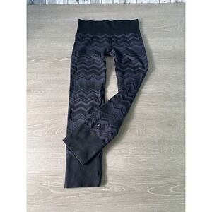 Lululemon Leggings Womens Activewear Chevron Black Purple Athletic Size 28